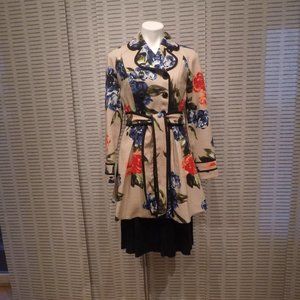 Floral Trench Coat ELLE Size 2